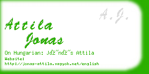 attila jonas business card